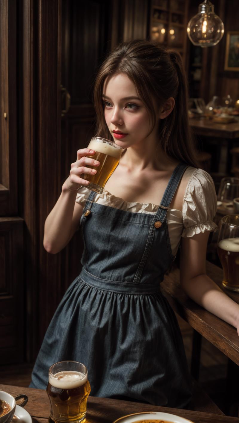 01871-4194203586-“Alice at a tea party by Thomas Kinkade, Alice in Wonderland, trending on Artstation” drinking beer, perfect composition, hyperr.png